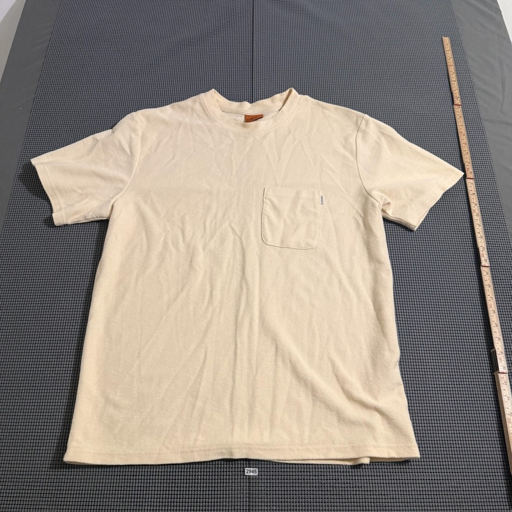 Rhythm Vintage Mens Cream Short Sleeve Pocket T-Shirt Size XL